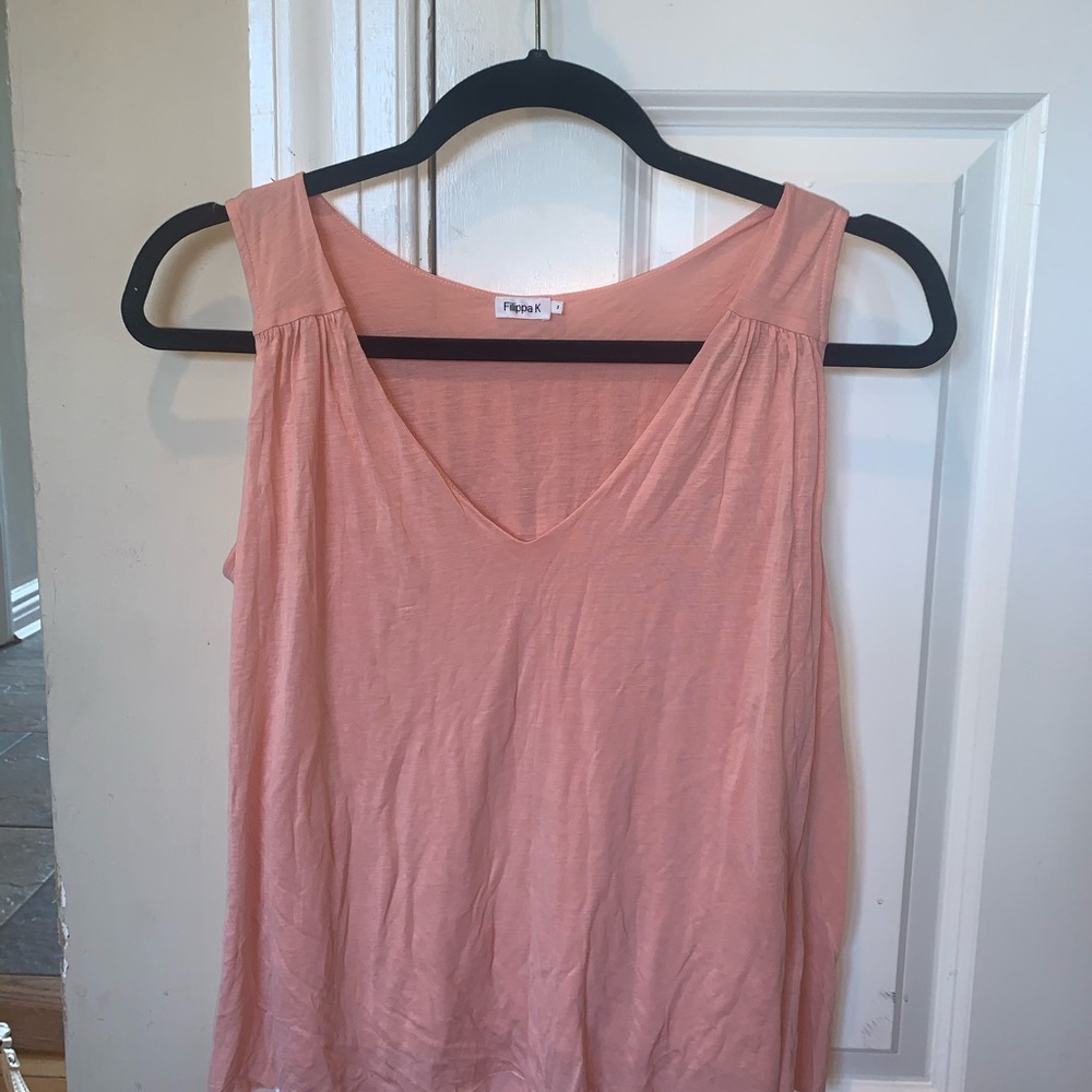 Pink flowy tank top